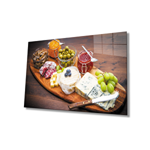 Kahvaltı Tabağı Mutfak Cam Tablo 50x70 cm
