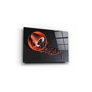 Fincan Kahve Cam Tablo 50x70 cm