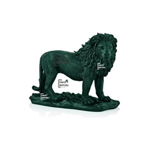Aslan Heykeli ; Yeşil 35 Cm X 25 Cm, Dekoratif Heykeller Ve Biblolar