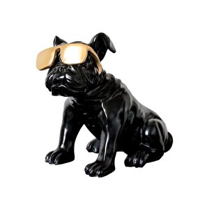 Gözlüklü Bulldog Heykeli
