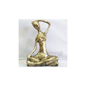 Yoga Yapan Kadın (gold Eskitme)