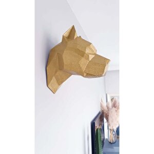 Kübik Köpek  Duvar Büstü