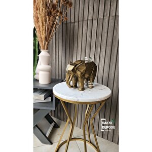 Kübik Fil Heykeli Altın Esgitme Tumbled Gold Color , Ev Dekorasyon Ürünleri