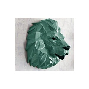Kübik Aslan Kafası Duvar Heykeli