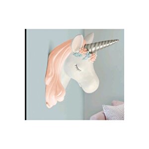 Unicorn Duvar Süsü Heykeli