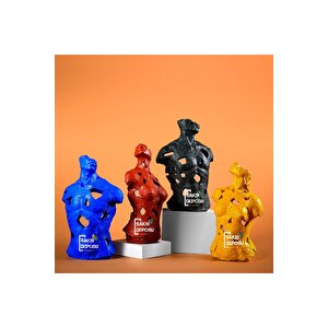 2 Kadin 2 Erkek Tors Büst Heykel 4'lü Set - 41 Cm X 23 Cm