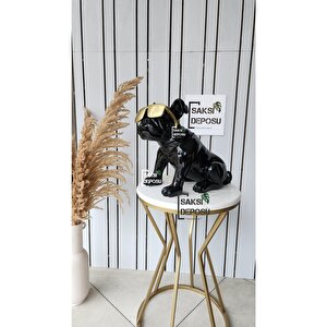 Gözlüklü Bulldog Heykeli; Dekoratif Heykeller Biblolar
