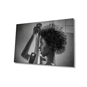 Siyah Beyaz İnsan Fotoğrafları Kadın 36x23 cm