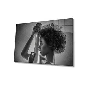 Siyah Beyaz İnsan Fotoğrafları Kadın 110x70 cm