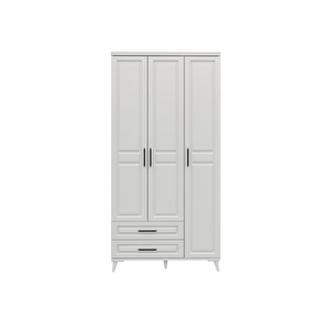 Guneystore Gözde 3 Kapaklı Komple Mdf Beyaz Gardırop