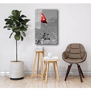 Türk Askeri Ve Bayrak Cam Tablo 50x70 cm