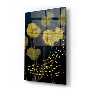 Yaprak Cam Tablo 60x90 cm