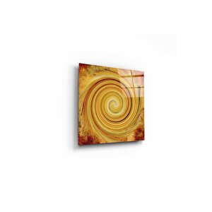 Sarı Boyalar Cam Tablo 50x50 cm