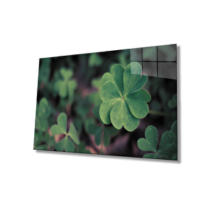 Yeşil Bitki Cam Tablogreen Plant 36x23 cm