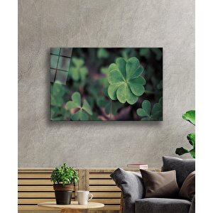 Yeşil Bitki Cam Tablogreen Plant 36x23 cm