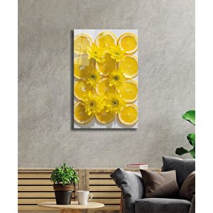 Sarı Limonlar Cam Tablo Yellow Lemons 110x70 cm