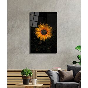 Sarı Ayçiçek Cam Tablo Yellow 36x23 cm