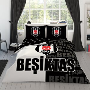 Beşiktaş 7 Parça Uyku Seti Nevresim Takımı + 195x215 Elyaf Yorgan + 50x70 Silikon Yastık