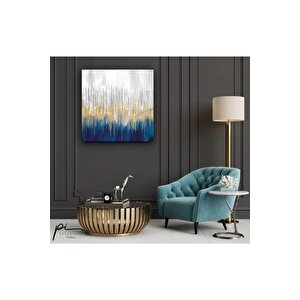Mavi Gold Cam Tablo 30x30 cm