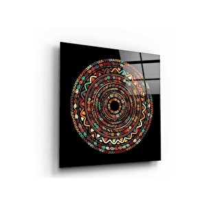 Etnik Desenler Cam Tablo 30x30 cm