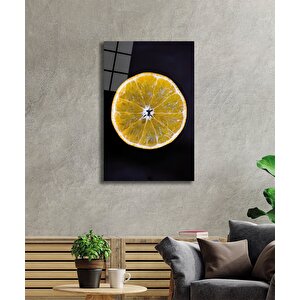 Sarı Limon Cam Tablo Yellow Lemon 110x70 cm