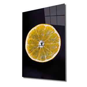 Sarı Limon Cam Tablo Yellow Lemon 50x70 cm