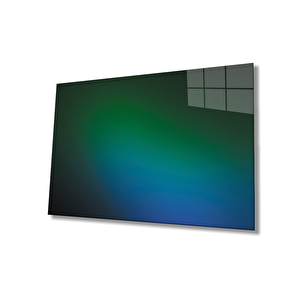 Mavi Yeşil Cam Tablo Blue Green 50x70 cm