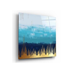 Mavi Gold Cam Tablo 50x50 cm