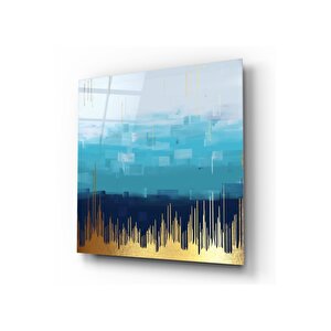 Mavi Gold Cam Tablo 50x50 cm