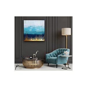 Mavi Gold Cam Tablo 50x50 cm