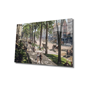 Faytonlu Park Cam Tablo Old Street 50x70 cm
