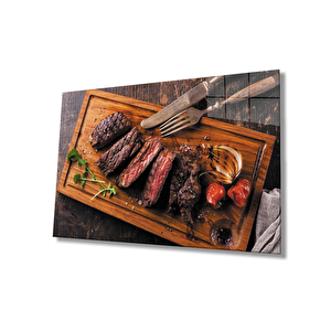 Et Mutfak Cam Tablo Meat Kitchen 36x23 cm