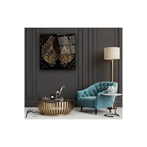 Melek Kanadı Cam Tablo 100x100 cm