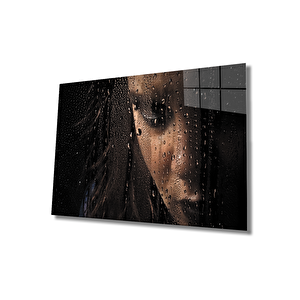 Kadınlar Su Damlaları Cam Tablo Women Water Drop 36x23 cm