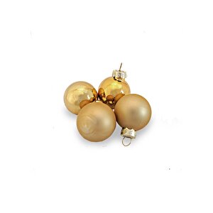 Altın 16 Adet Yılbaşı Süsü 3,5 Cm