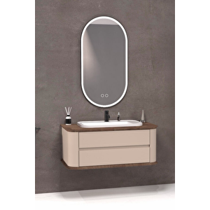 Pier 100 Cm Beyaz Lavabolu Banyo Dolabi Vi̇zon / Kayin  - Boy Dolap Hari̇ç