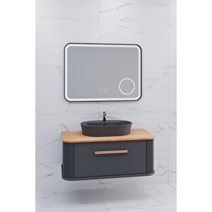 Casse 100 Cm Antrasi̇t Lavabolu Banyo Dolabi Antrasi̇t / Kayin - Boy Dolap Hari̇ç