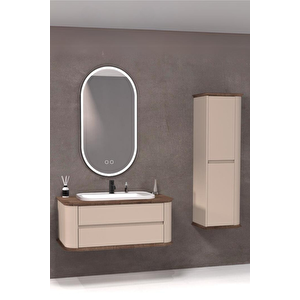 Pier 100 Cm Beyaz Lavabolu Banyo Dolabi Vi̇zon / Kayin - Boy Dolap Dahi̇l