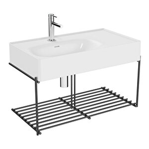 Vitra Equal 64084 Lavabo Ünitesi, 80 Cm, Raflı, Beyaz