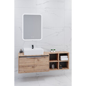 Camaro 145 Cm Beyaz Lavabolu Banyo Dolabi - Boy Dolap Hari̇ç