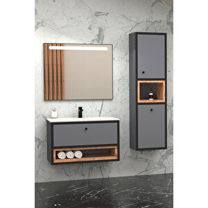 Espero 80 Cm Beyaz Lavabolu Banyo Dolabi - Boy Dolap Dahi̇l