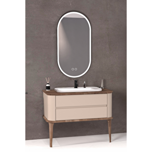 Pier 100 Cm Beyaz Lavabolu Banyo Dolabi Vi̇zon / Kayin  - Boy Dolap Hari̇ç