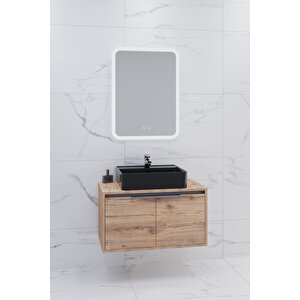 Camaro 80 Cm Si̇yah Lavabolu Banyo Dolabi - Boy Dolap Hari̇ç