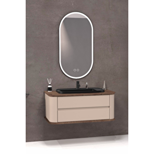 Pier 100 Cm Si̇yah Lavabolu Banyo Dolabi  Vi̇zon / Kayin  - Boy Dolap Hari̇ç