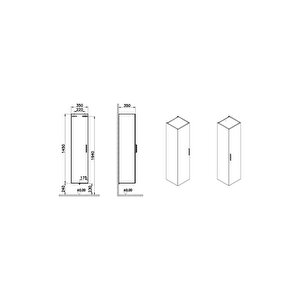 Vitra Mia 66168 Boy Dolabı, 35 Cm, Cordoba