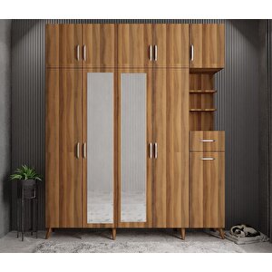 Açelya Portmanto Vestiyer Ceviz 200cm M10 Montaj Dahil