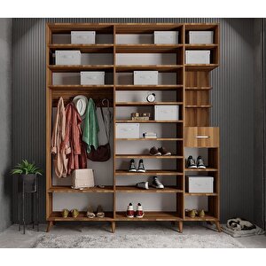 Açelya Portmanto Vestiyer Ceviz 200cm M10 Montaj Dahil