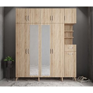 Açelya Portmanto Vestiyer Meşe 225cm M10 Montaj Dahil