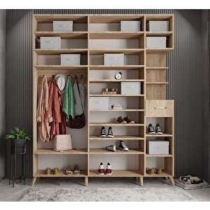 Açelya Portmanto Vestiyer Meşe 225cm M10 Montaj Dahil