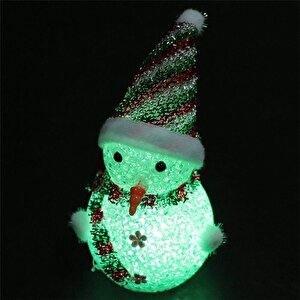 Renk Değiştiren Pilli, Led Kardan Adam - 15cm X 6cm
